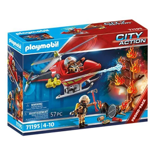 Playmobil: City Action Tűzoltó helikopter játékszett (71195)