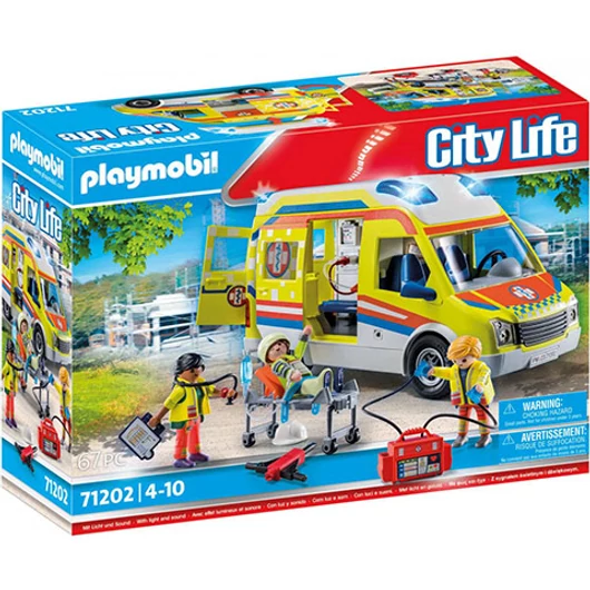 Playmobil: City Life Mentőautó hang- és fényeffektekkel (71202)