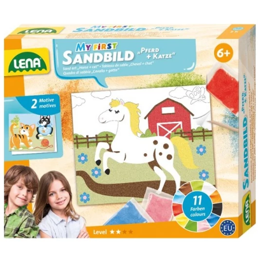 LENA: Az első homokképem- Állatok homokfestő szett