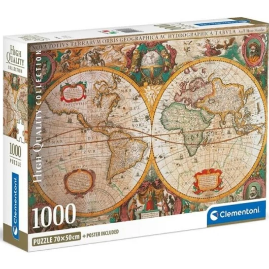 Régi térkép HQC 1000db-os puzzle poszterrel - Clementoni