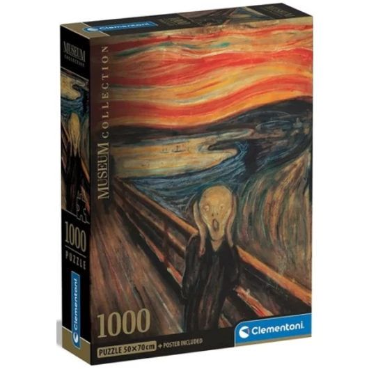 Munch: A sikoly Museum Collection 1000db-os puzzle poszterrel - Clementoni