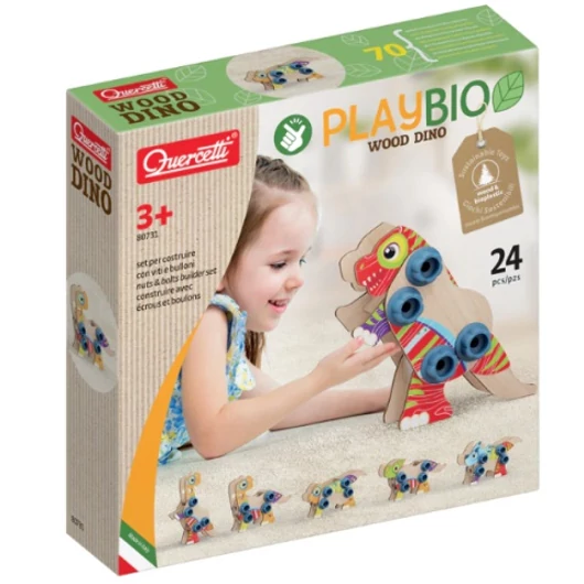 Quercetti: Play Bio összeszerelhető dinoszaurusz 24db-os