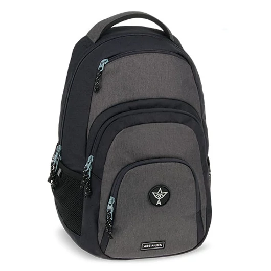 Ars Una: Grey Stones szürke AU-2 iskolatáska, hátizsák 32x46x22cm