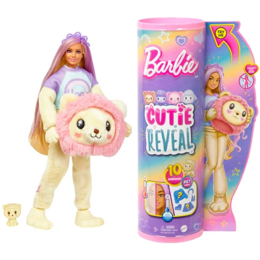 Barbie® Cutie Reveal: Oroszlán meglepetés baba - Mattel