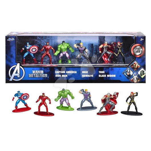 Figúrky zberateľské Avengers Marvel Nano Pack Jada kovové sada 6 druhov JA3224001