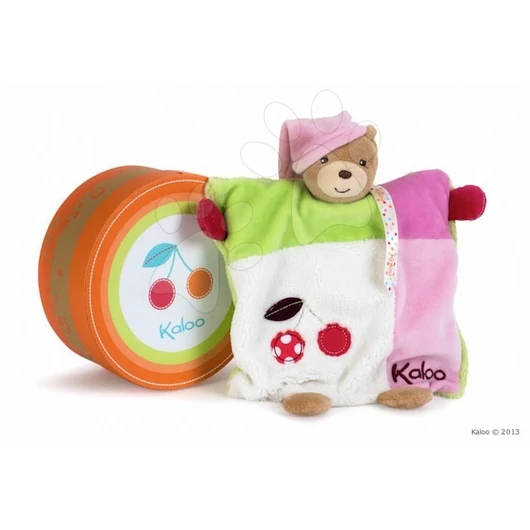 Kaloo plüss kesztyűbáb Colors-Doudou Puppet Bear Cherry  963280 rózsaszín