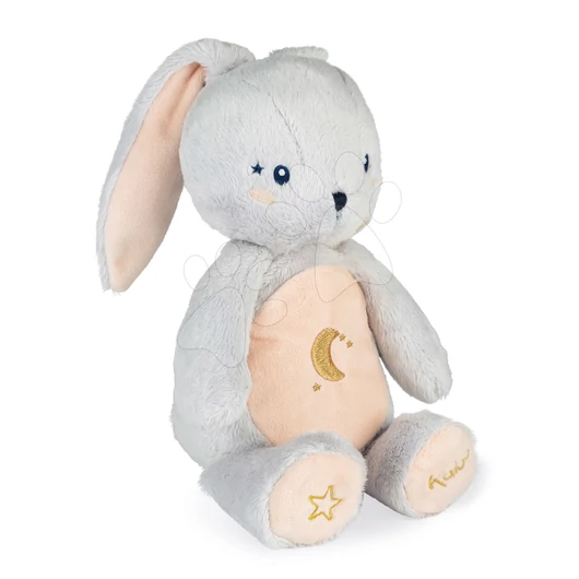 Plüss nyuszi éjjeli fény My Rabbit Nightlight Home Kaloo szürke-krémszínű 22 cm fénnyel puha plüssből 3 hó-tól