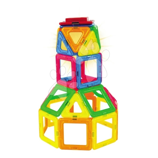 Mágneses építőjáték Neón fények Neon Led Set Hi-Tech Magformers elektronikus 31 részes 3 évtől MGF1485