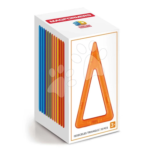 Kiegészítő mágneses építőjátékhoz Egyenlő szárú háromszög Isosceles Triangle Set  Magformers 12 részes
