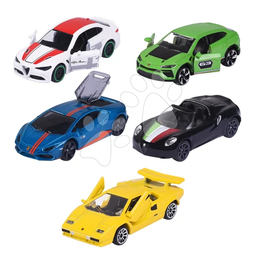 Játékautók Dream Cars Italy Giftpack Majorette fém 7,5 cm hosszú ajándékdobozban
