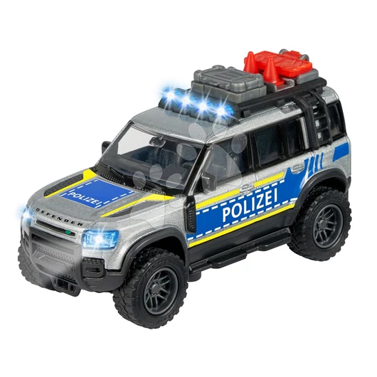 Rendőrautó Land Rover Police Majorette hanggal és fénnyel hossza 12,5 cm