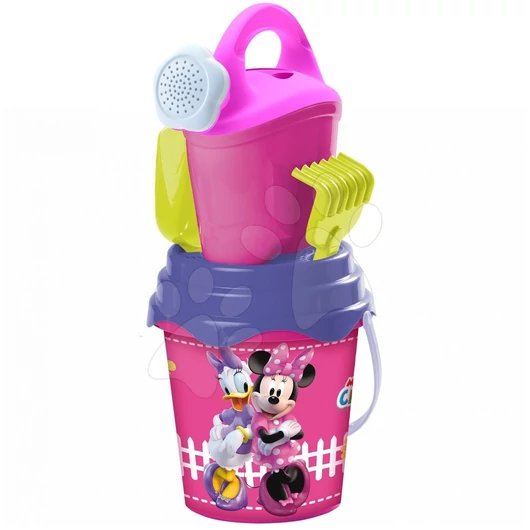 Homokozó szett locsolóval Minnie egér Mondo 7db, 19 cm vödör