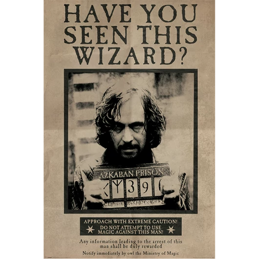 Harry Potter (Wanted Sirius Black) maxi poszter