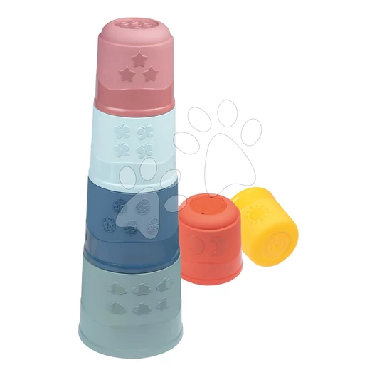 Készségfejlesztő torony Magic Tower Little Smoby magassága 40 cm 6 csésze 12 hó-tól