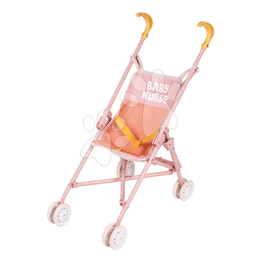 Sport babakocsi Foldable Pushchair Soft Baby Nurse Smoby 42 cm játék babának 57 cm magas tolókarral 24 hó-tól