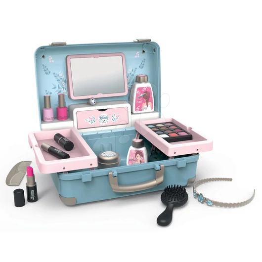 Pipere koffer My Beauty Vanity 3in1 Smoby fodrászat és kozmetika körömstúdióval 13 kiegészitővel