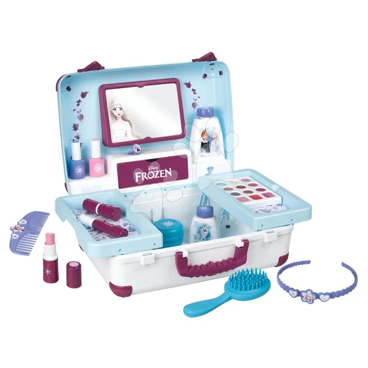 Pipere koffer Frozen My Beauty Vanity Smoby fodrásznak körmösnek és kozmetikusnak 13 kiegészítővel