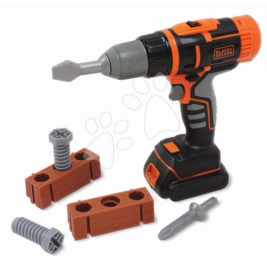 Mechanikus fúrógép fúrószárakkal Black&Decker Mechanical Drill Smoby 6 kiegészítő