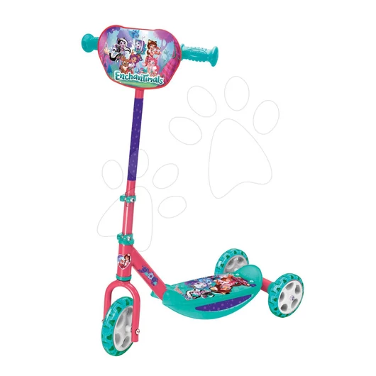 Háromkerekű roller Enchantimals Smoby állítható kormánnyal, csúszásmentes