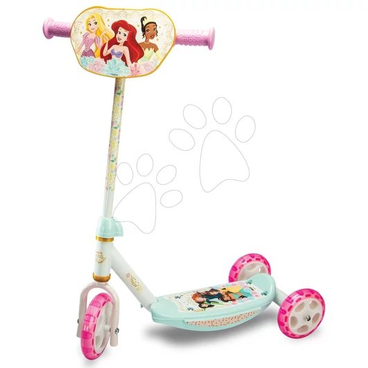 Háromkerekű roller Disney Princess 3 Wheels Scooter Smoby csúszásmentes és magasságilag állítható kormány max. 67 cm