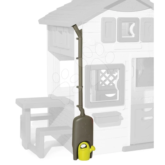 Ereszcsatorna esővízgyűjtő tartállyal házikóhoz Watter Butt Plus Smoby és  tartály működő csappal és kannával UV szűrő