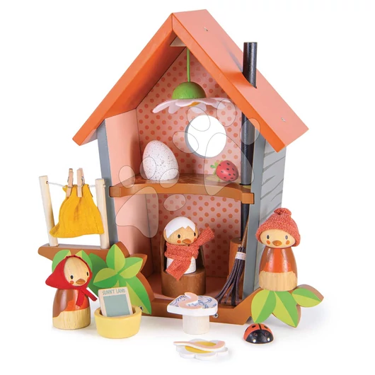 Fa madárfészek Robin’s Nest Box Tender Leaf Toys madárfigurákkal és tojással