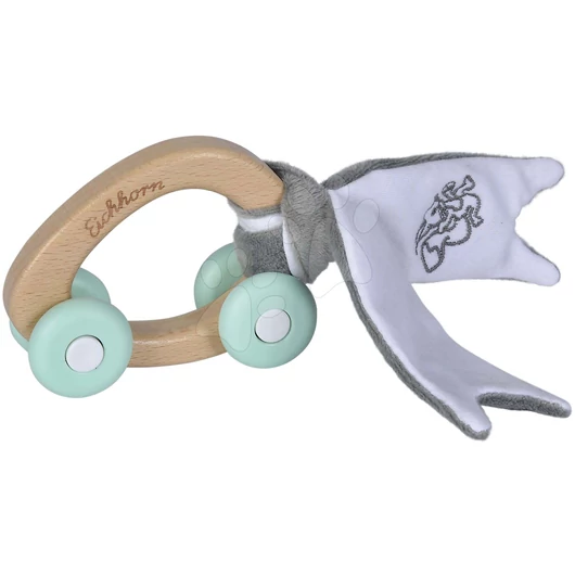 Fa kisautó plüss fülekkel Baby Pure Push Vehicle Eichhorn hanggal 12 hó-tól