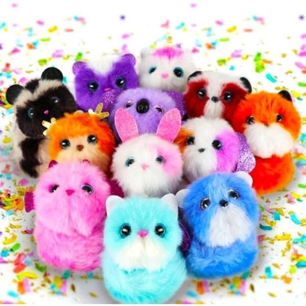 Pomsies Poos mini állatkák kulcstartó - 7 cm, többféle