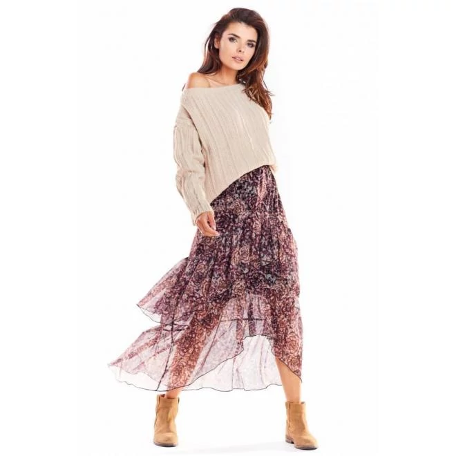 Színes tüllszoknya mintával hölgyeknek