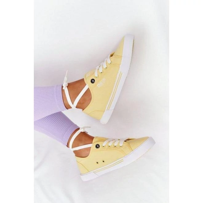 Stílusos Big star tornacipő, sárga színben