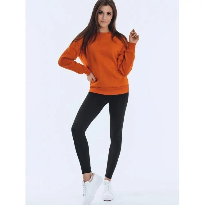 Narancssárga klasszikus pulóver kapucni nélkül, hölgyeknek