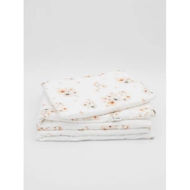 Bársony babaágy szett -Boho Flowers