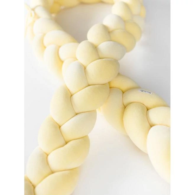 Sárga, velúr, fonott rácsvédő