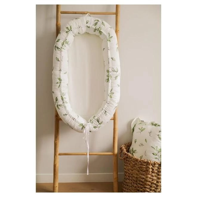 Pamut, kétoldalú baba fészek, levél motívummal