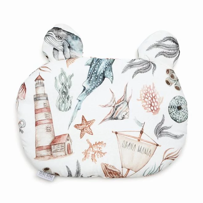 Dekoratív pamut párna fülekkel, Az óceán világa kollekcióból