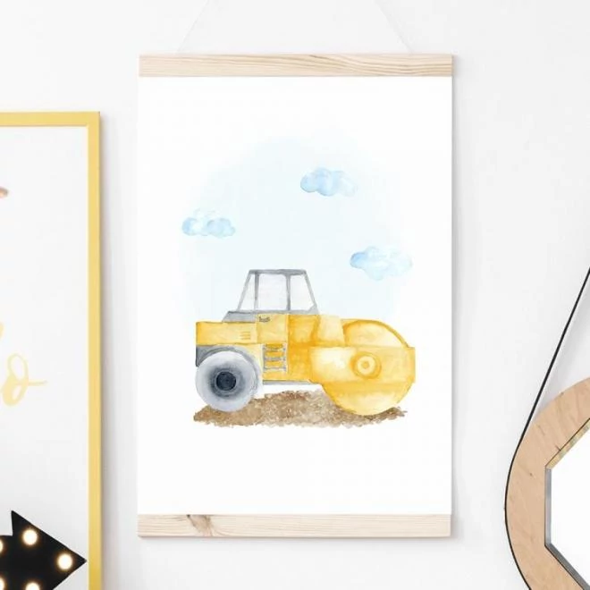 Gyerekszoba poszter, úthenger motívummal