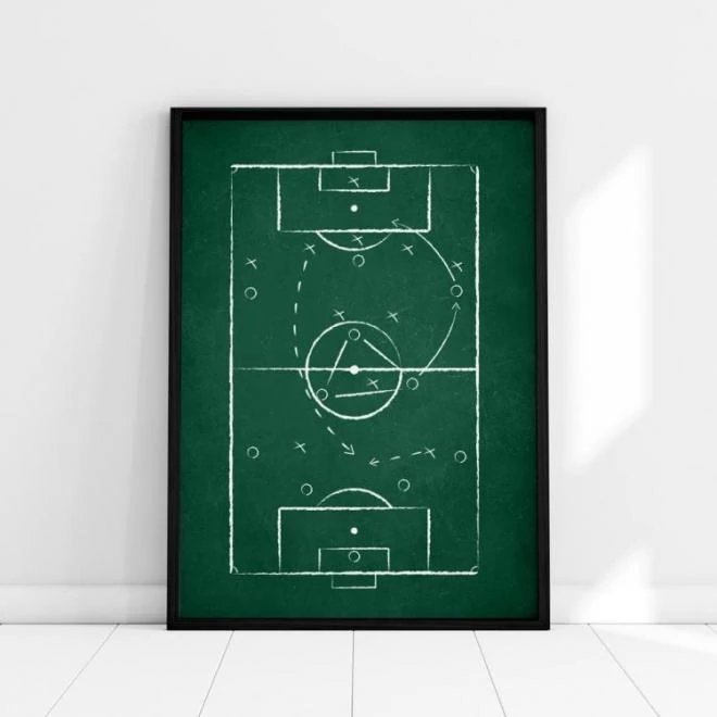 Focipálya motívumú, fali poszter