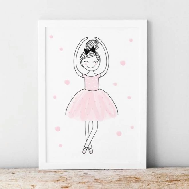 Gyerekszoba poszter, Hania balerinával
