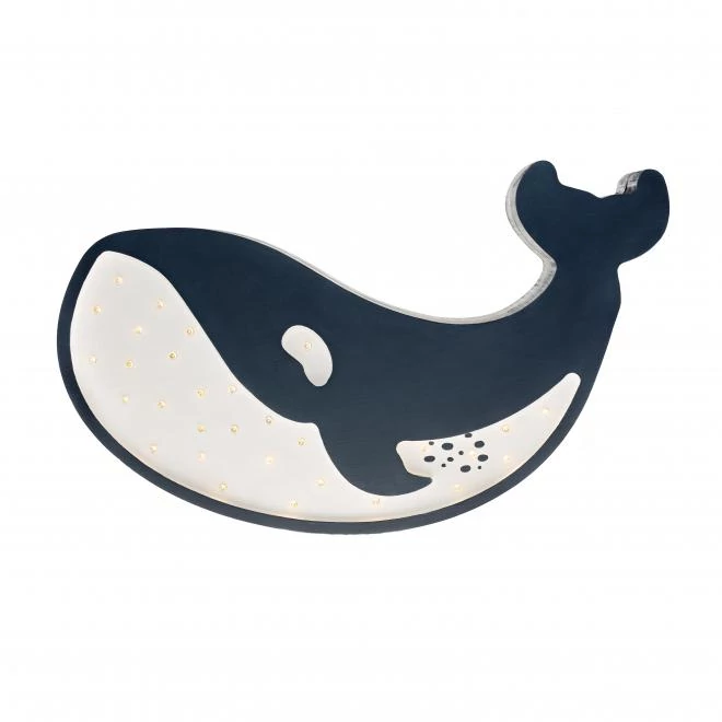 Gyermek fa lámpa, bálna formájában