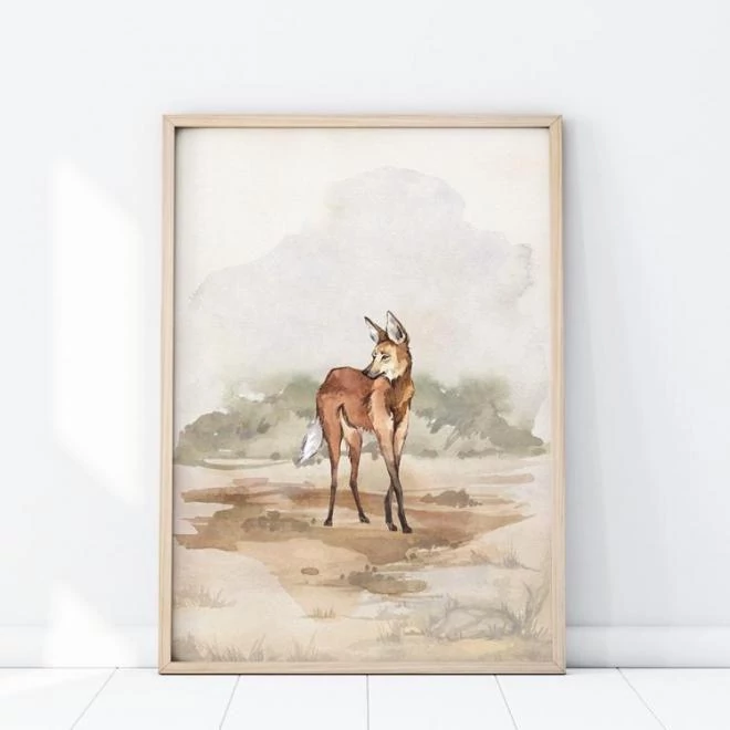 Szafari témájä poszter, farkas portréjával