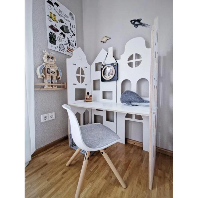 Gyermek fa paraván - asztal (2 az 1-ben)