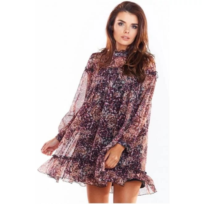 Rövid, mintás női ruha