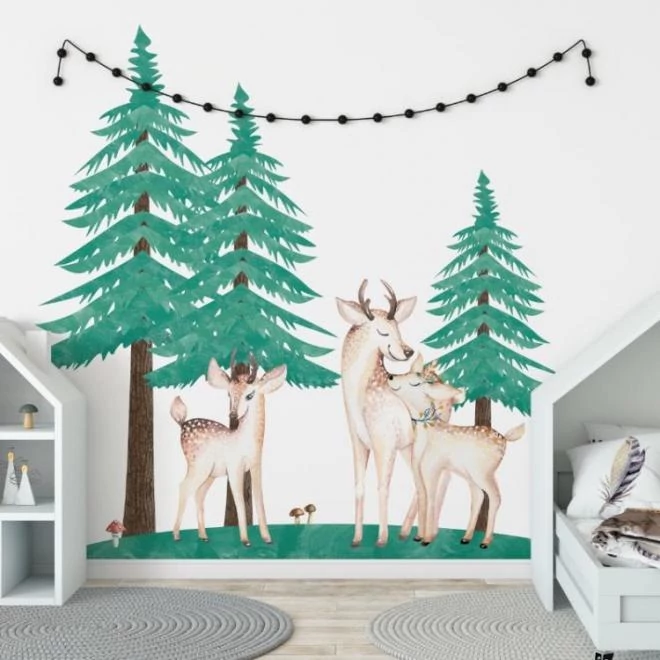 Matrica készlet, három fenyőfa motívumával