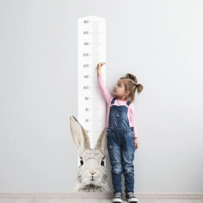 Gyermek magasságmérő, nyúl motívummal