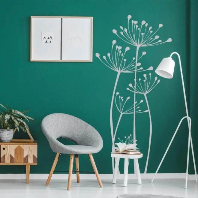 Pitypang motívumú, fali matrica