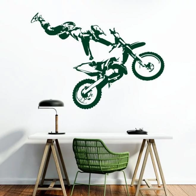 Cross motor motívumú, dekoratív matrica