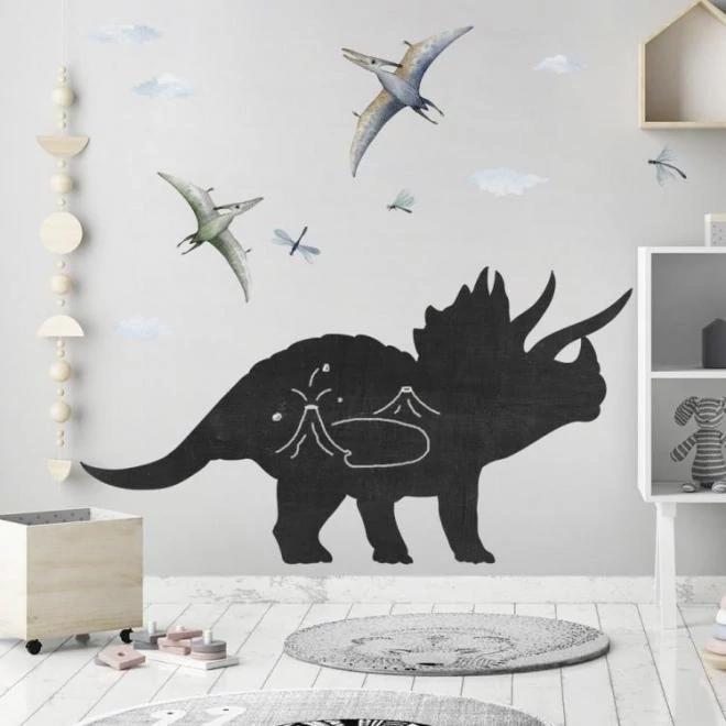 Dinoszaurusz alakú, fali táblamatrica