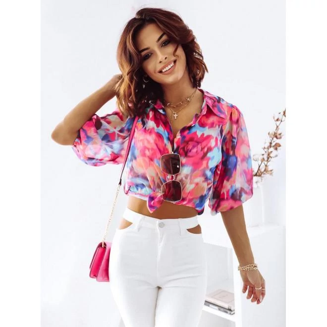 Rózsaszín női ing mintával