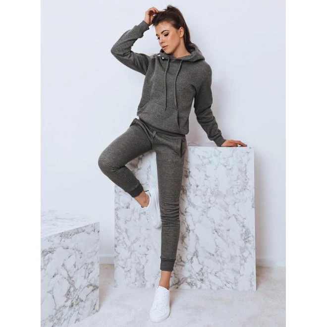 Női melegítő szett sötétszürke színben