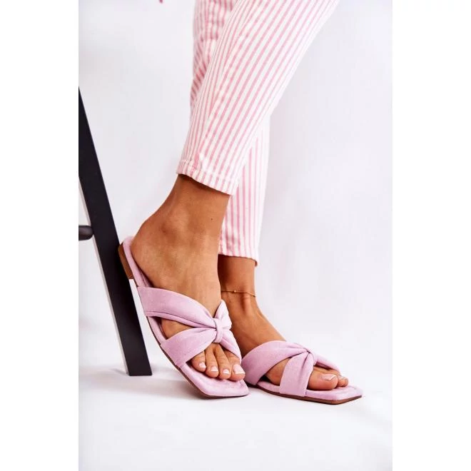 Lila, velúr papucs, hölgyeknek